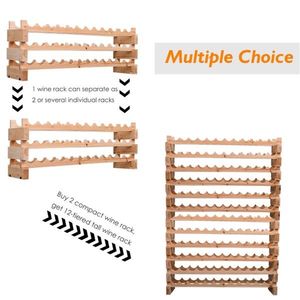 Portabottiglie Moderno in Teak Massiccio, Alluminio, Mogano, Quercia, Pannello MDF, Mogano Pieghevole, Espositore in Ferro, Vetro Acrilico, Metallo, Arredamento per la Casa - Product Image 3