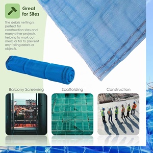 Filet de pare-soleil de débris d'échafaudage en plastique HDPE léger vert rouge bleu Construction bâtiments de sécurité filet agricole Anti-UV - Product Image 5