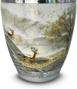 Urnas funerarias de latón decorativas de alta calidad, hechas a mano, para hombres y mujeres. - Product Image 4