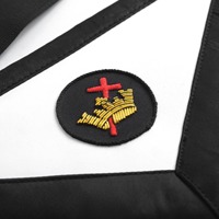 Tablier de régale des Chevaliers Templiers en velours noir, motif maçonnique brodé, pour cérémonie, excellente qualité, souvenir maçonnique