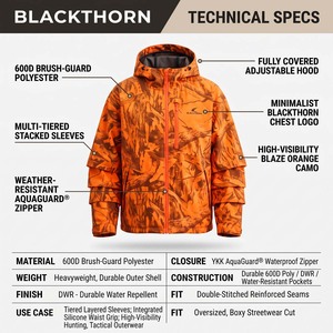 Chaqueta Impermeable, Transpirable y Resistente, Unisex, para Caza de Aves y Ciervos, Diseño Personalizado de Moda 2025, Servicio OEM - Product Image 4
