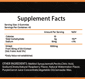 Suplementos de Grado Alimenticio Sin Ingredientes Añadidos, Shilajit Original y Gomitas de Shilajit Puro del Himalaya - Product Image 2
