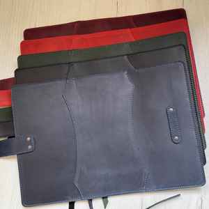 Housse de protection décontractée en cuir véritable durable anti-odeur rechargeable pour carnet NBC-0033 - Product Image 3