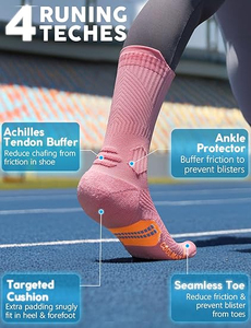 Breathable Crew Sports <b>Socks</b> Knitted Cotton Nylon Spandex Athletic <b>Socks</b> for <b>Running</b> Basketball Football - Product Image 1
