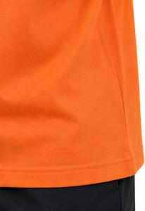 T-shirt Homme Orange à Manches Courtes Col Rond Coupe Droite Décontracté Couleur Unie 100% Coton Jersey Tricoté Design Uni Respirant à l'Avant - Product Image 6
