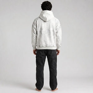Sudadera con Capucha Vintage para Hombre, Efecto Lavado, Corte Holgado, Algodón, Estilo Casual, Ropa Diaria - Product Image 6