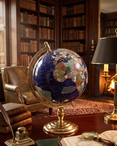 Globo Terráqueo Educativo de Estilo Retro con Mapa de Alta Definición, Globo Decorativo Antiguo con Base de Metal para Sala de Estudio - Product Image 5