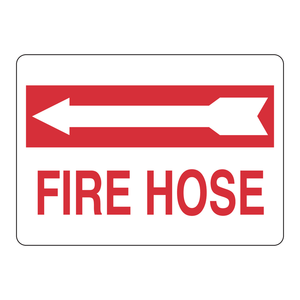 Panneau de signalisation de sécurité pour tuyau d'incendie Brady haute visibilité et durable pour usage intérieur et extérieur - Product Image 1
