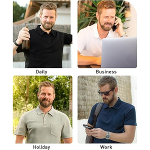 Camisas Polo de Manga Corta para Hombre, Paquete Múltiple, Absorben la Humedad, Casuales, para Golf y Trabajo - Product Image 6