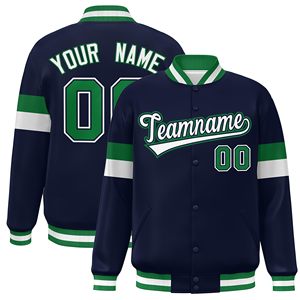 Veste universitaire bleue et jaune pour homme, personnalisable avec nom et numéro, style décontracté, fermeture éclair sur le devant, coupe classique, vêtement d'hiver respirant Fortleo - Product Image 4