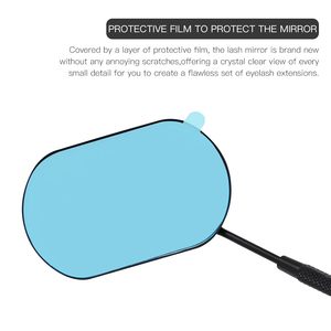 Miroirs d'inspection des cils, couleur noire, revêtement 3X, ronds, en acier inoxydable, fournitures pour extensions de cils, vente en gros OEM - Product Image 3