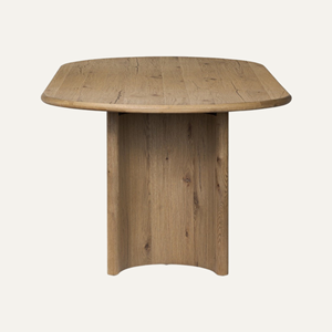Ensemble de table à manger Elaris en bois massif moderne avec plateau ovale en marbre pour la maison, la ferme ou l'utilisation en restaurant - Product Image 2