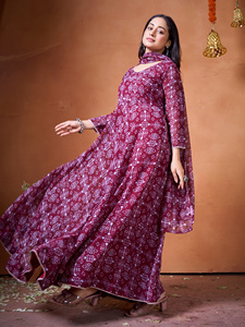 Trendy Fashion Georgette <b>Kurtis</b> for Office and Regular Wear at Wholesale Price Casual Dresses Kurti Set - Product Image 6