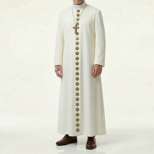 Túnica litúrgica para clérigos de iglesia al por mayor, bordada a medida, transpirable y cómoda, ropa religiosa - Product Image 4