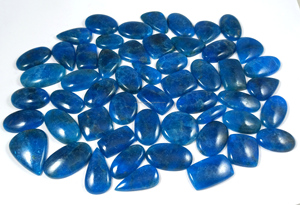 Apatite en gros, pierres précieuses naturelles, cabochons et cabochons ovales à dos plat, forme coussin, faits à la main - Product Image 6