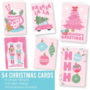 Biglietti di Natale in Bianco con Buste, Biglietti Aziendali per le Festività, Design con Scena dello Schiaccianoci, Confezione Multipla - Product Image 2