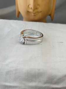Anillo de Oro Blanco con Diamante Cultivado en Laboratorio de Corte Redondo, Anillo de Compromiso y Boda de Lujo para Mujer, Joyería Fina con Brillo Brillante, Regalo - Product Image 3