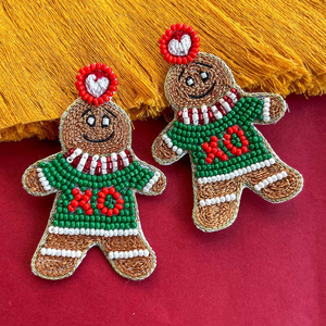 Pendientes de Cuentas de Vidrio Hechos a Mano de Primera Calidad, Pendientes Largos con Bordado Intrincado y Diseño Floral para Mujer, por MD HANDICRAFTS - Product Image 2