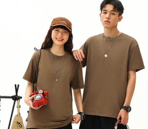 T-shirt pour homme 100% coton, col rond, manches courtes, couleur unie, décontracté, coupe ample, logo imprimé sur le devant, jersey tricoté - Product Image 4