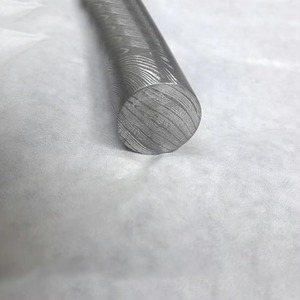 Barra Redonda de Acero de Damasco Forjada a Mano con Patrón Soldado, Lápida Metálica en Blanco para Fabricación de Anillos DIY y Torneado de Bolígrafos - Product Image 3