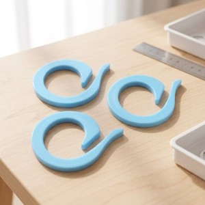 Anneaux marqueurs de points AA0095 |   Marqueurs de mailles pour tricot, anneaux en plastique jaunes de forme circulaire avec queue, pour projets de tricot - Product Image 2