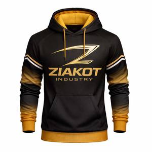 Sudadera con Capucha Deportiva Personalizada con Estampado y Bordado 3D de Caza de Faisanes con Perro, en Blanco y Negro, de Fabricante y Proveedor - Product Image 6