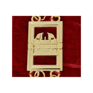 Low Price Royal Arch Chapter Chain <b>Collar</b> Jewel Gold Plated on Red Velvet Masonic Regalia Chain <b>Collar</b> - Product Image 6