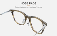 Montures de lunettes optiques carrées en titane flexible personnalisées avec logo de marque pour hommes et femmes – Style élégant