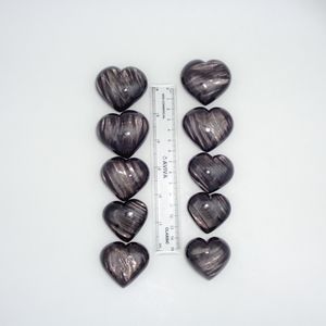 Cristal de Hipersteno Natural, Corazón Grabado, Pulido a Mano, Gema Oscura de Lujo para Meditación, Reiki, Sanación Energética de Chakras, Decoración - Product Image 3
