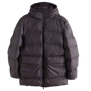Veste parka matelassée à capuche pour homme, marron foncé, longueur mi-longue, isolée, pour l'hiver, sur mesure, OEM, ODM, vente en gros - Product Image 3