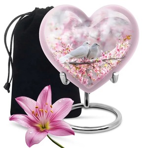 Bby Elephant Starry Night Dreamer Urne funéraire en forme de coeur unique pour cendres adultes Urne funéraire célébrée pour cendres avec sac gratuit pour femmes - Product Image 4