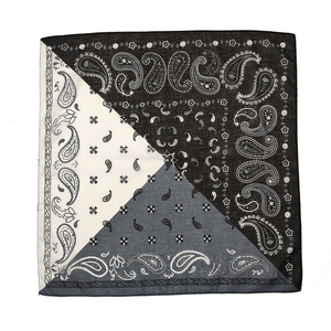 Bandanas en coton personnalisées en gros, 22 pouces, motif Paisley imprimé, couleur unie, bandeau carré, bandana avec logo imprimé, fournisseur en gros - Product Image 2