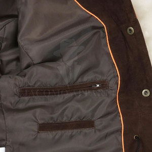 Pakistan Made Classic Workwear Style <b>Men</b> <b>Suede</b> Leather <b>Jacket</b> Multiple Pocket Design With Durable <b>Suede</b> Material - Product Image 6