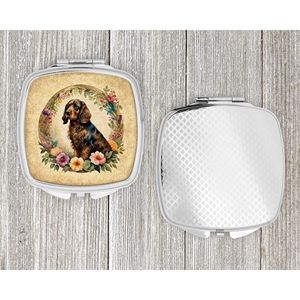 Compact Folding Handheld <b>Travel</b> Makeup <b>Mirror</b> Field Spaniel Flowers Decorative Pocket <b>Mirror</b> for Women and Girls Gift - Product Image 4