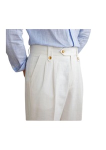 Pantalones de Hombre a Medida 100% Lana con Ajustadores Laterales, Pliegue Único, Cierre de Cremallera Frontal, Tallas Grandes, Estilo Italiano, 80g, Logotipo Personalizado - Product Image 5