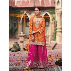 ชุดคุรตะปัลลาโซปักลายงานฝีมือแท้สไตล์ชาติพันธุ์สำหรับผู้หญิง สวมใส่ในงานแต่งงานและเทศกาลต่างๆ ซื้อได้ในราคาขายส่ง - Product Image 1