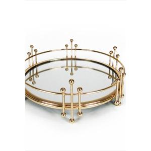 Luxury Jewelry Tray Abstract Gold Border Design Decorative Trays Metal Handicrafts Hot Selling <b>Mirror</b> Trays Wholesaler Price - Product Image 5