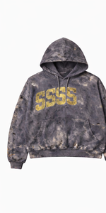 Sudadera con Capucha Oversize Tie-Dye Unisex de Algodón French Terry con Manga Regular, Estampado de Letras y Bolsillo Delantero, Estilo Casual de Otoño - Product Image 3
