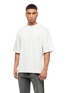 Vente en gros d'été T-shirts pour hommes et Streetwear T-shirt oversize unisexe 100% coton T-shirts tricotés décontractés - Product Image 2