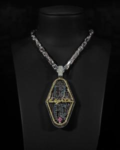 Colgante de Lujo Unisex de Plata de Ley 925 con Diamante Moissanita, Totalmente Engastado, Personalizable, Joyería Hip Hop, Amuleto Certificado - Product Image 1