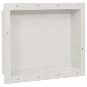 Étagères de douche blanches mates 16,1''x20,1''x3,9'' pour niche de salle de bain - Product Image 1