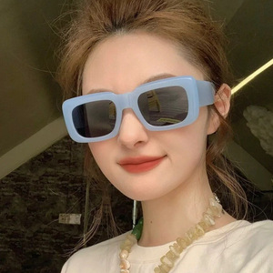 High Aesthetic Value Minimalist Box <b>Sunglasses</b> Retro Outdoor Street Photography Women's <b>Sunglasses</b> - Product Image 1