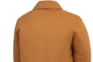 Men's Heavy Cotton Canvas Breathable Waterproof Pattern <b>Work</b> Denim Jacket Custom Made Size Winter <b>Stand</b> Collar Non-Hooded High - Product Image 5