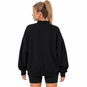 Sudadera de cuello alto con letras Ghingham y apliques bordados de letras griegas Ghingham, 100% algodón, estilo oversized. - Product Image 3