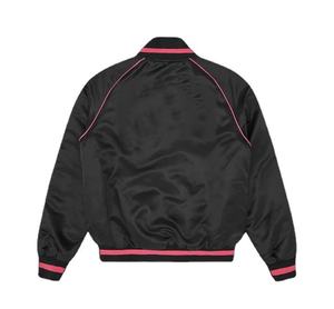 Custom Varsity Embroidered <b>Quilted</b> Lined Men Custom Baseball Bomber Varsity Satin <b>Jacket</b> For Men's 100% Polyester - Product Image 2