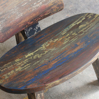 Chaise longue bateau antique design du milieu du siècle pliable à la main en bois de teck massif meubles d'hôtel en plein air indonésie