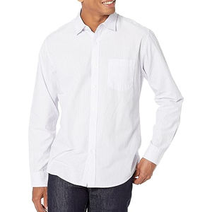 Chemise Formelle Homme à Manches Longues avec Logo Personnalisé, 100% Coton Respirant Sergé, Fournisseur en Gros - Product Image 3