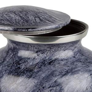 Urna Funeraria Pequeña de Aluminio Azul Mate para Cenizas Humanas, una Hermosa Homenaje a tu Ser Querido - Product Image 2