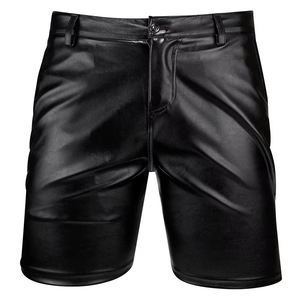 Custom <b>Men's</b> High Street Style Solid Cowhide <b>Leather</b> <b>Shorts</b> with Side Pockets Breathable Quick Dry Private Label Premium Quality - Product Image 4