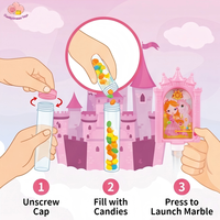 Permainan Pinball Tema Kastil Candydream, Mainan Edukatif Anak dengan Tabung Dispenser Permen, Mainan Isi Permen Grosir